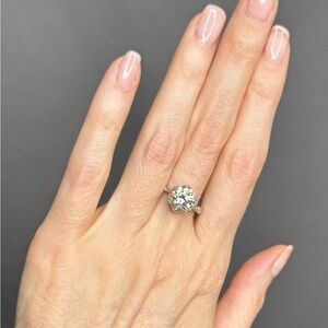 GRA CERTIFIED 3CT MOISSANITE DIAMOND RING